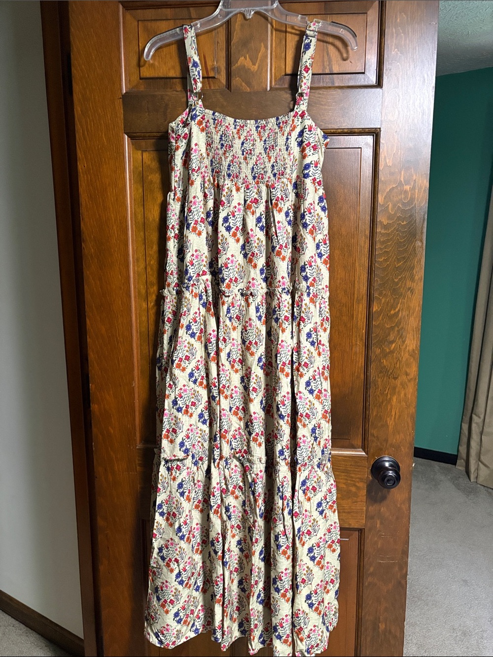 NWT Natural Life Floral Tiered Maxi Sundress in Cream size M - Picture 8 of 13